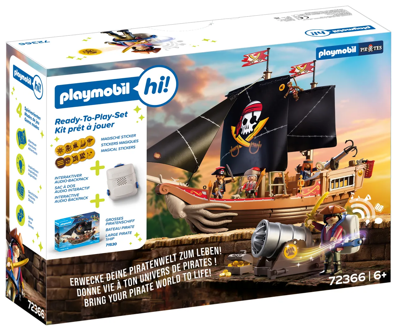 Verpackung des Playmobil hi! Ready-to-Play-Sets Piraten mit Piratenschiff